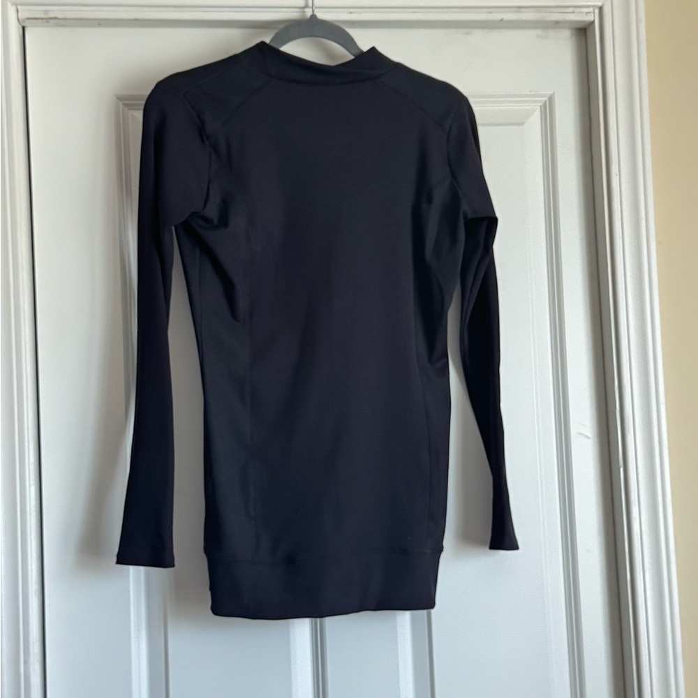 Mono B Size Medium Solid Black Ribbed Athletic Zi… - image 2